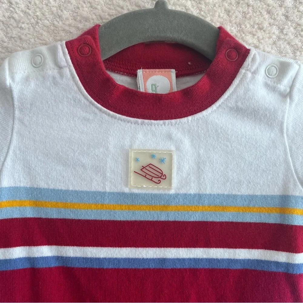 Gymboree Vintage 2001 Baby Y2K Red Sledding‎ One Piece Romper Size 0-3 Months